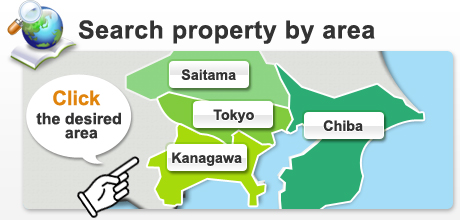 Search property by area　Click the desired area